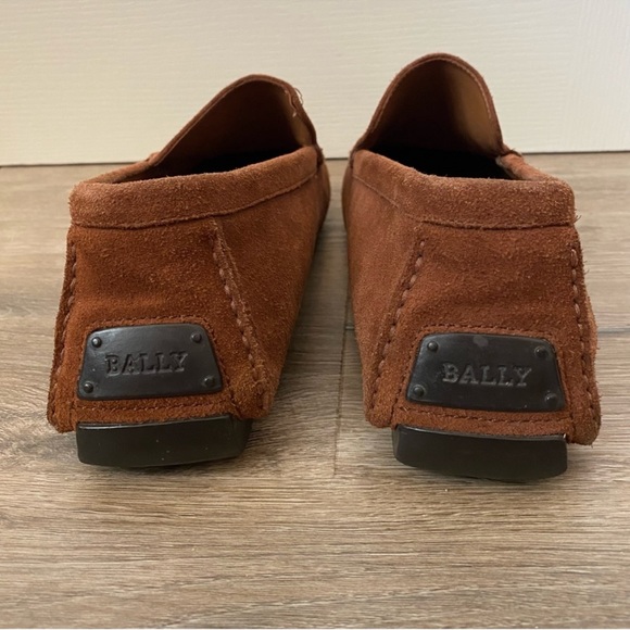 Bally Tan Brown Suede Loafers shoes Sz 11 - Picture 5 of 13